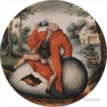 ピーテル・ブリューゲル一世 Painting - 卵に酔うピーテル・ブリューゲル一世